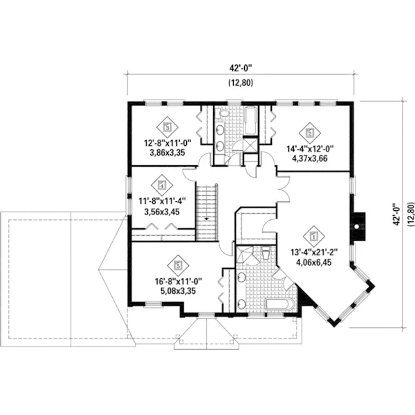 Victorian House Plan Second Floor - Florencia Hill Luxury Home 126D-0735 - Search House Plans and More