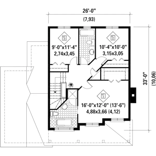 Cape Cod & New England House Plan Second Floor - Gary Falls Traditional Home 126D-0736 - Search House Plans and More