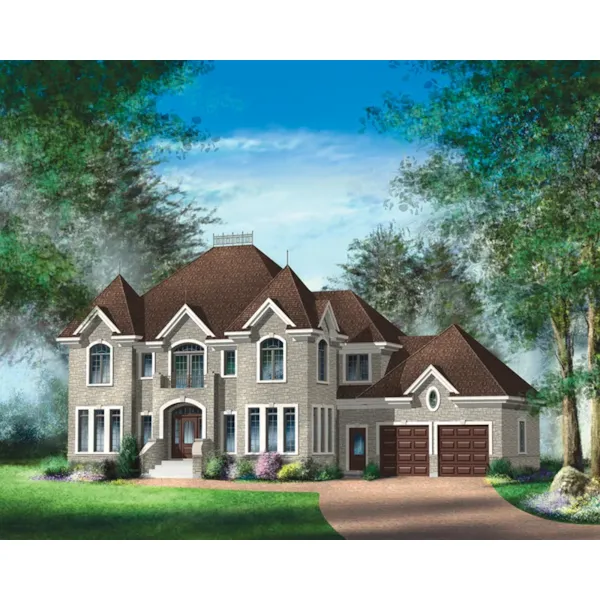 Luxury House Plan Front of Home - Leona Manor Luxury Home 126D-0738 - Shop House Plans and More