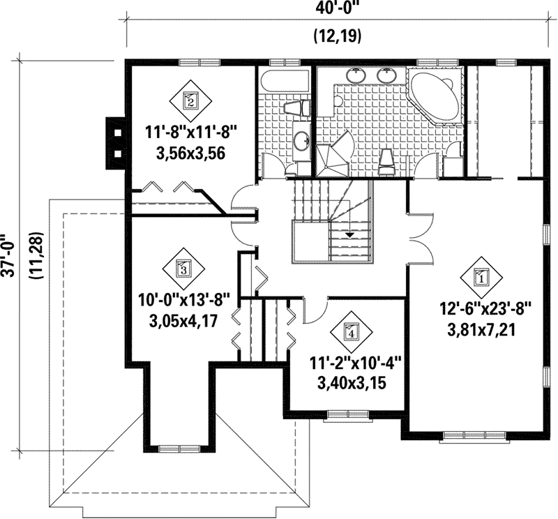 European House Plan Second Floor - Rufus Contemporary Home 126D-0745 - Shop House Plans and More