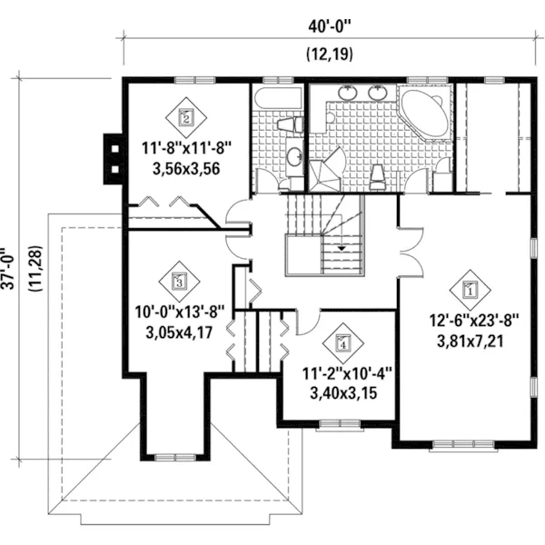 Contemporary House Plan Second Floor - Rufus Contemporary Home 126D-0745 - Shop House Plans and More