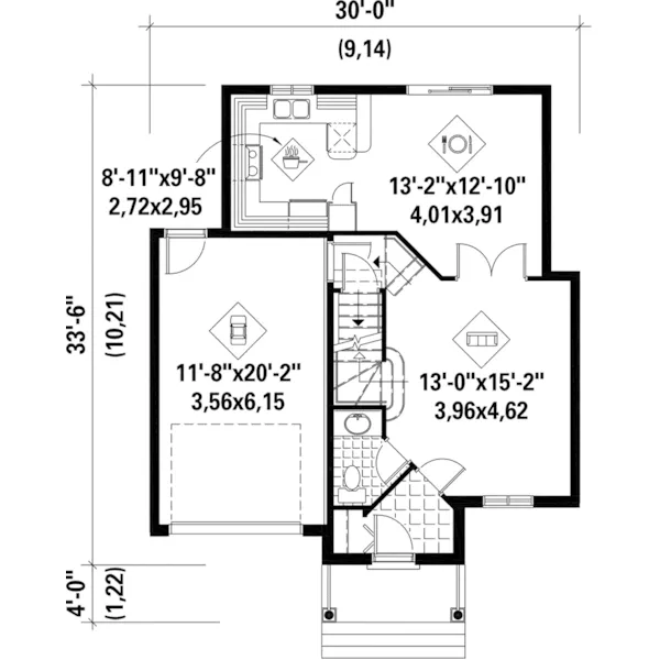 Country House Plan First Floor - Smithwood Country Home 126D-0751 - Shop House Plans and More