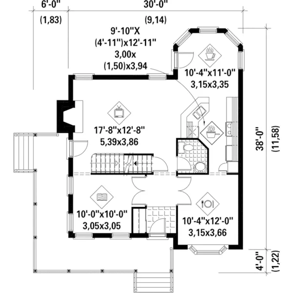 Country House Plan First Floor - Tree Farm Country Farmhouse 126D-0755 - Shop House Plans and More