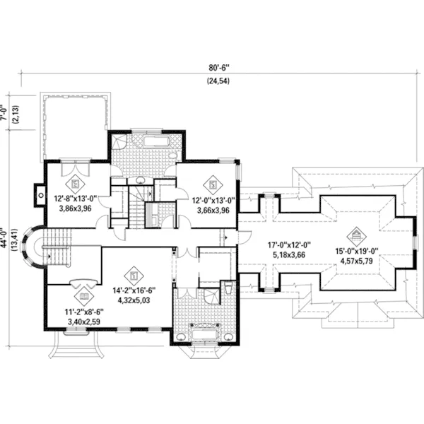 Country French House Plan Second Floor - DeSoto Bay Luxury Home 126D-0761 - Search House Plans and More