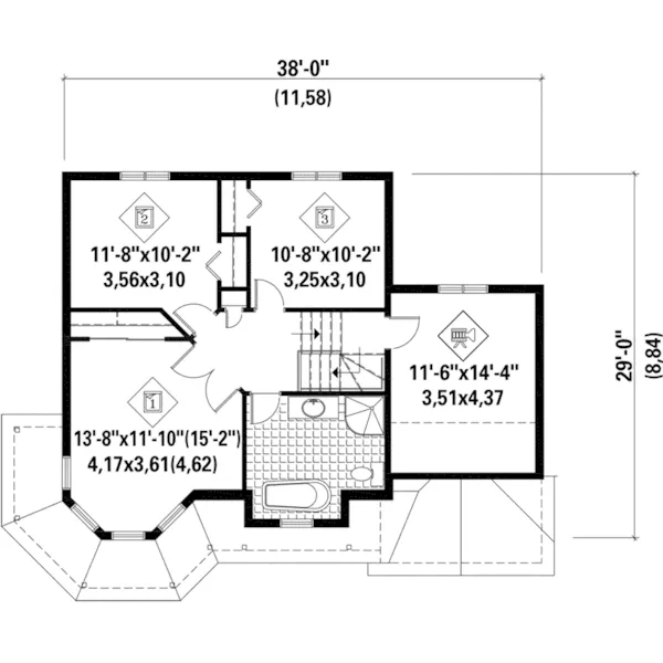 Cape Cod & New England House Plan Second Floor - Donna Marie Victorian Home 126D-0762 - Search House Plans and More