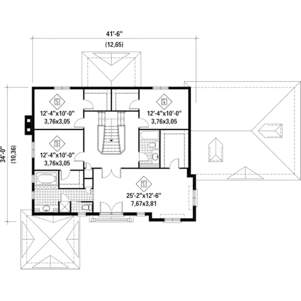 European House Plan Second Floor - Enright Falls European Home 126D-0767 - Search House Plans and More