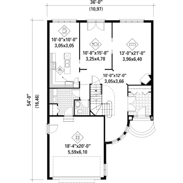 Victorian House Plan First Floor - Filbert European Home 126D-0768 - Search House Plans and More