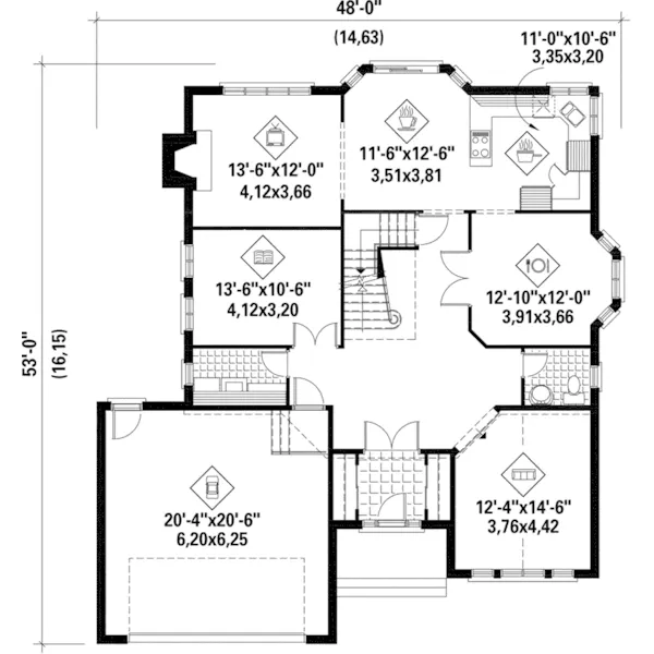 Country House Plan First Floor - LaSalle Hill Traditional Home 126D-0771 - Shop House Plans and More