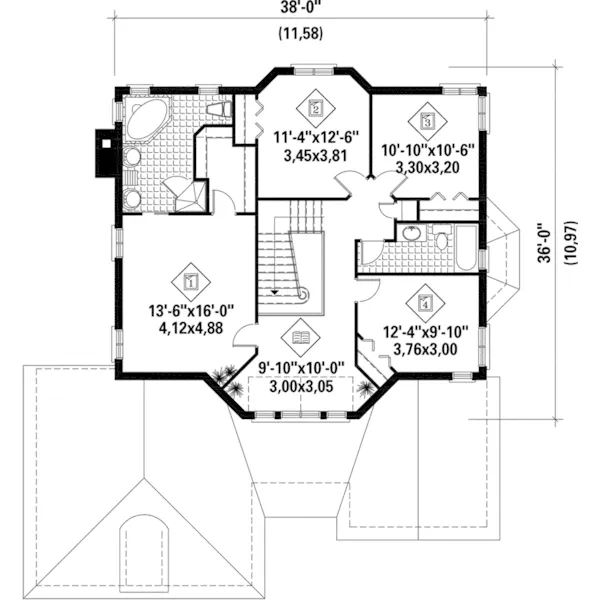 Country House Plan Second Floor - LaSalle Hill Traditional Home 126D-0771 - Shop House Plans and More