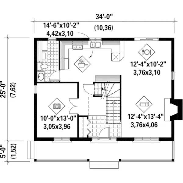 Country House Plan First Floor - Skipperville Country Home 126D-0774 - Shop House Plans and More