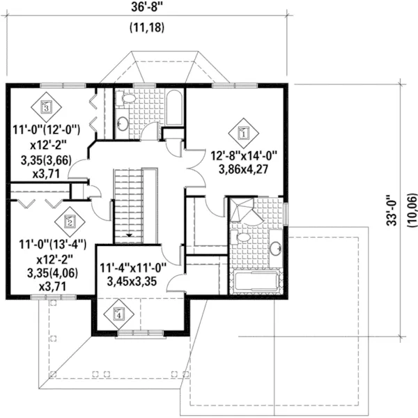 Traditional House Plan Second Floor - Stevens Traditional Home 126D-0775 - Shop House Plans and More