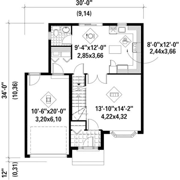 Country French House Plan First Floor - Flinstone Traditional Home 126D-0784 - Search House Plans and More