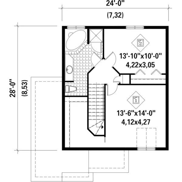 Country French House Plan Second Floor - Flinstone Traditional Home 126D-0784 - Search House Plans and More