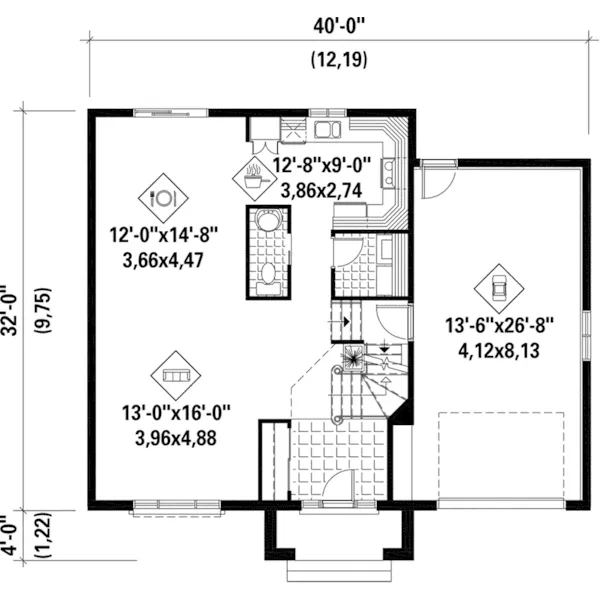 Traditional House Plan First Floor - Edmonds Bay Traditional Home 126D-0785 - Search House Plans and More