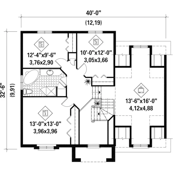 Traditional House Plan Second Floor - Edmonds Bay Traditional Home 126D-0785 - Search House Plans and More