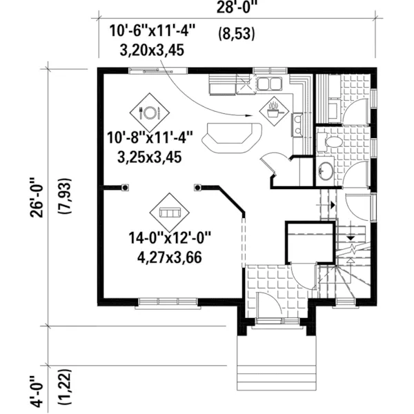 Cape Cod & New England House Plan First Floor - Abbeypines Traditional Home 126D-0789 - Search House Plans and More