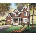 Colonial House Plan Front of Home - Coleen Creek Country Home 126D-0791 - Search House Plans and More