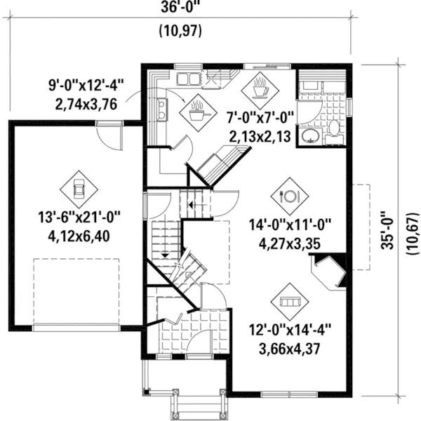 Country House Plan First Floor - Downey Hill Country Farmhouse 126D-0792 - Search House Plans and More