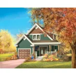 Cape Cod & New England House Plan Front of Home - Edeline Craftsman Cabin 126D-0794 - Search House Plans and More