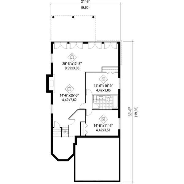 Colonial House Plan Lower Level Floor - Hibler European Luxury Home 126D-0795 - Search House Plans and More