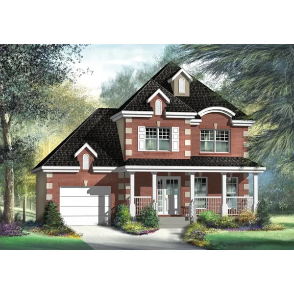 Country French House Plan Front of Home - Cathycrest Traditional Home 126D-0800 - Search House Plans and More