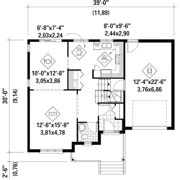 Country House Plan First Floor - Ingram Hill Traditional Home 126D-0803 - Search House Plans and More