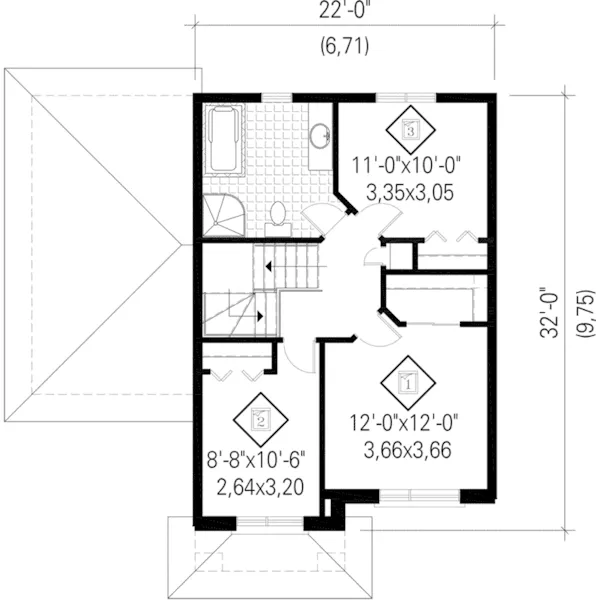 European House Plan Second Floor - Lexa Prairie Modern Home 126D-0805 - Shop House Plans and More