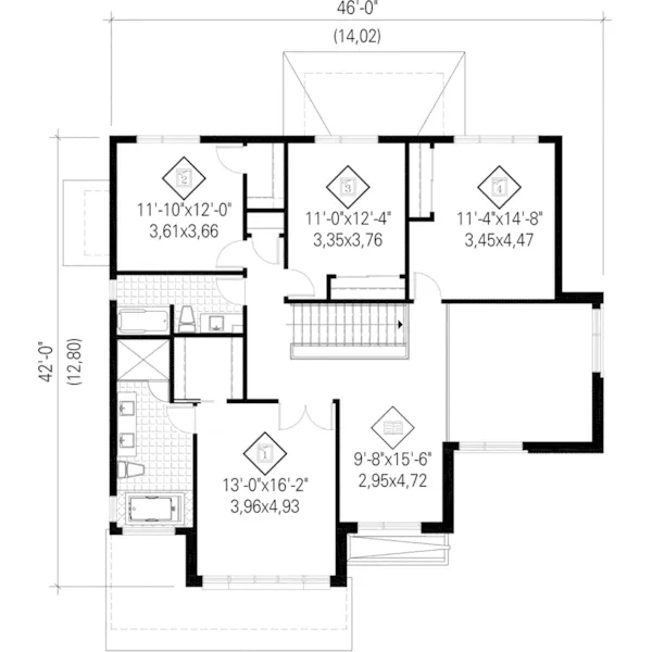 Contemporary House Plan Second Floor - Pasha Prairie Modern Home 126D-0809 - Shop House Plans and More