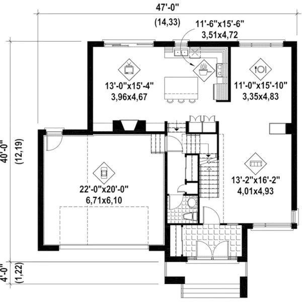 European House Plan First Floor - Pavlos Modern Home 126D-0810 - Shop House Plans and More