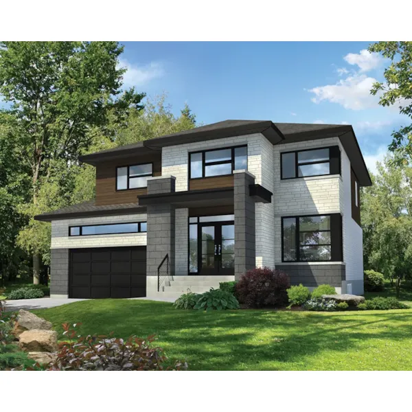 European House Plan Front of Home - Pavlos Modern Home 126D-0810 - Shop House Plans and More