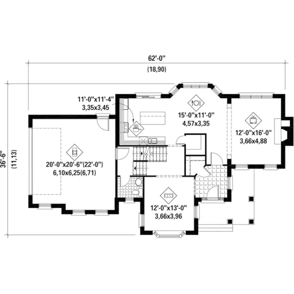 European House Plan First Floor - Christy Harbor Craftsman Home 126D-0812 - Search House Plans and More