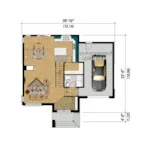 European House Plan 3D First Floor - Cleeve Court Prairie Style Home 126D-0813 - Search House Plans and More