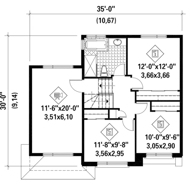 Modern House Plan Second Floor - Dori Modern Home 126D-0815 - Search House Plans and More