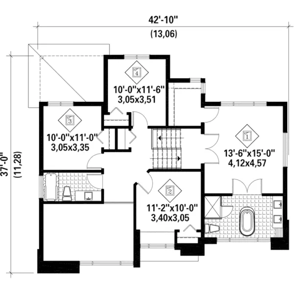 Contemporary House Plan Second Floor - Christmas Creek Modern Home 126D-0817 - Search House Plans and More