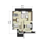 Prairie House Plan 3D Second Floor - Gigi Modern Prairie Home 126D-0822 - Search House Plans and More