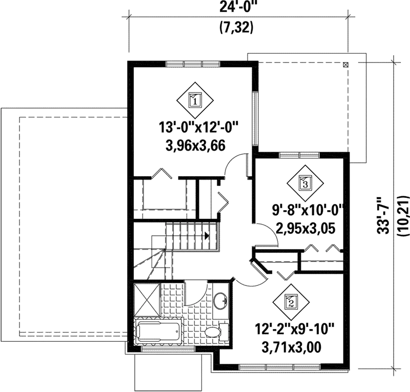 Contemporary House Plan Second Floor - Morey Contemporary Home 126D-0823 - Shop House Plans and More