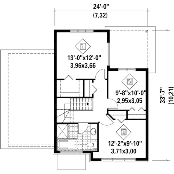 Contemporary House Plan Second Floor - Morey Contemporary Home 126D-0823 - Shop House Plans and More