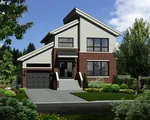 Contemporary House Plan Front of Home - Morey Contemporary Home 126D-0823 - Shop House Plans and More