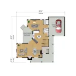 European House Plan 3D First Floor - Morgan Lane Country Home 126D-0824 - Shop House Plans and More