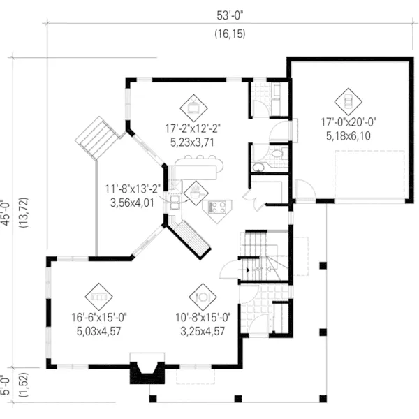 European House Plan First Floor - Morgan Lane Country Home 126D-0824 - Shop House Plans and More