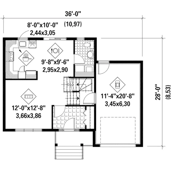 Cape Cod & New England House Plan First Floor - Savanna Country French Home 126D-0827 - Shop House Plans and More