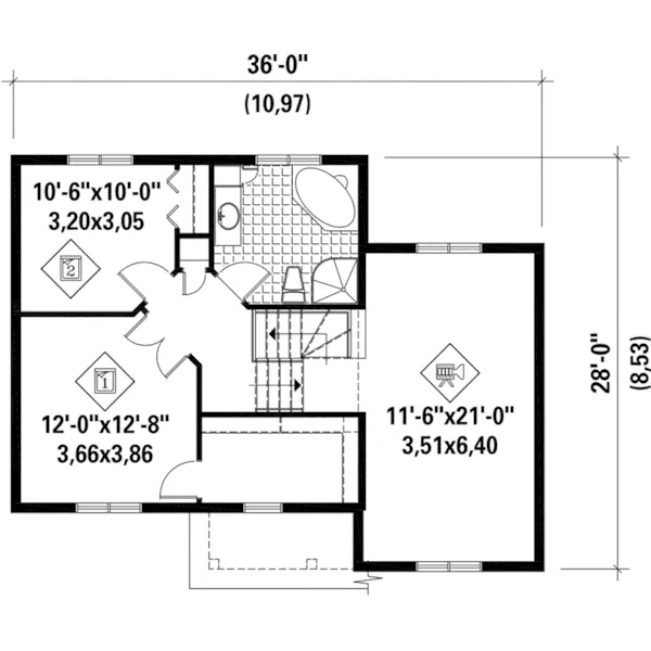 Cape Cod & New England House Plan Second Floor - Savanna Country French Home 126D-0827 - Shop House Plans and More