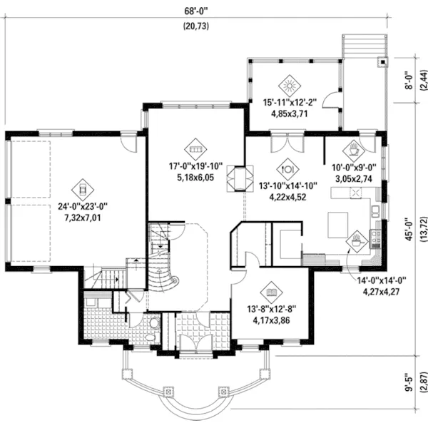 Country French House Plan First Floor - Thistle Woods Luxury Home 126D-0829 - Shop House Plans and More