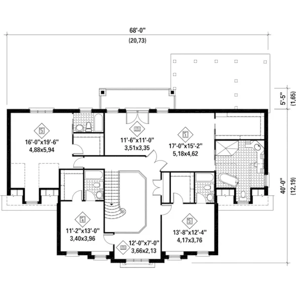 Country French House Plan Second Floor - Thistle Woods Luxury Home 126D-0829 - Shop House Plans and More