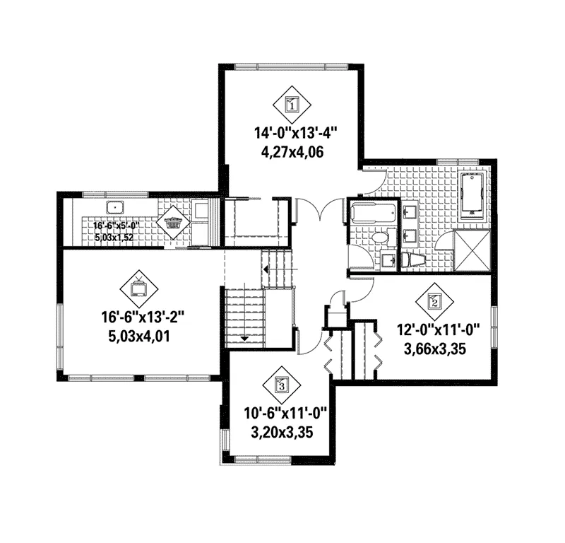 Modern House Plan Second Floor - Rodger Prairie Style Home 126D-0832 - Shop House Plans and More