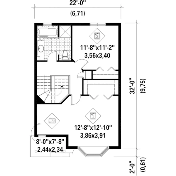 Country House Plan Second Floor - Paisley Place Town House 126D-0833 - Shop House Plans and More