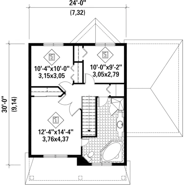 European House Plan Second Floor - Landeck Creek Country Home 126D-0835 - Shop House Plans and More