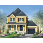 European House Plan Front of Home - Landeck Creek Country Home 126D-0835 - Shop House Plans and More