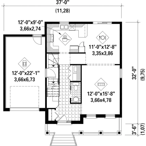 Victorian House Plan First Floor - Highgate Prairie Style Home 126D-0838 - Search House Plans and More