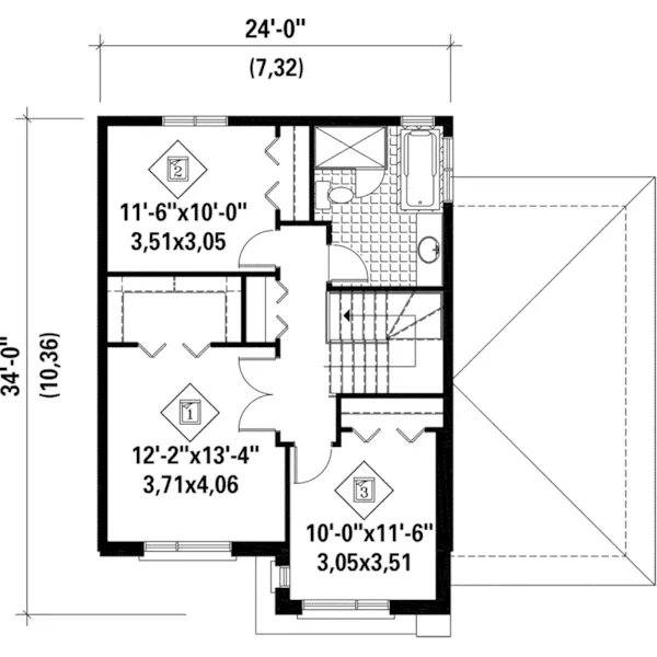 Modern House Plan Second Floor - Heber Modern Home 126D-0839 - Search House Plans and More